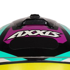 Capacete Axxis Draken Cougar Gloss Fechado - Black/Pink/Tiffany - 60