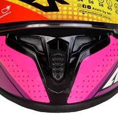 Capacete Axxis Draken Cougar Gloss Fechado - Black/Pink/Tiffany - 60