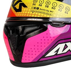 Capacete Axxis Draken Cougar Gloss Fechado - Black/Pink/Tiffany - 60