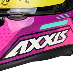 Capacete Axxis Draken Cougar Gloss Fechado - Black/Pink/Tiffany - 60