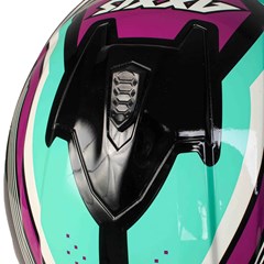 Capacete Axxis Draken Cougar Gloss Fechado - Black/Pink/Tiffany - 60