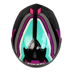 Capacete Axxis Draken Cougar Gloss Fechado - Black/Pink/Tiffany - 60