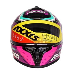 Capacete Axxis Draken Cougar Gloss Fechado - Black/Pink/Tiffany - 60