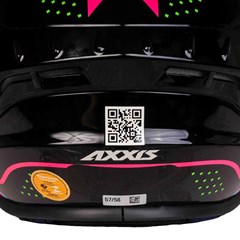 Capacete Axxis Draken Cougar Gloss Fechado - Black/Blue/Pink - 58