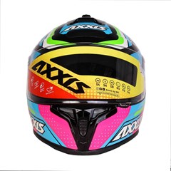 Capacete Axxis Draken Cougar Gloss Fechado - Black/Blue/Pink - 58