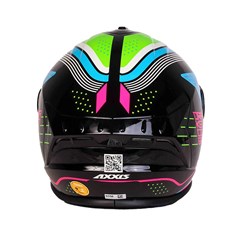 Capacete Axxis Draken Cougar Gloss Fechado - Black/Blue/Pink - 58