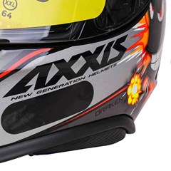 Capacete Axxis Draken Bomb Gloss Fechado - Black/Grey - 58