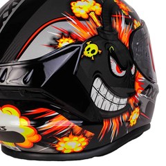 Capacete Axxis Draken Bomb Gloss Fechado - Black/Grey - 58