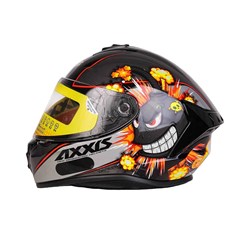 Capacete Axxis Draken Bomb Gloss Fechado - Black/Grey - 58