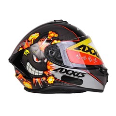 Capacete Axxis Draken Bomb Gloss Fechado - Black/Grey - 58