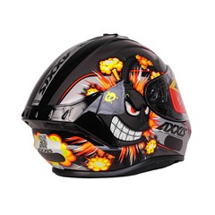 Capacete Axxis Draken Bomb Gloss Fechado - Black/Grey - 58