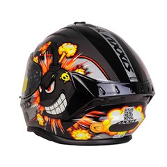 Capacete Axxis Draken Bomb Gloss Fechado - Black/Grey - 58