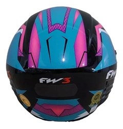 Capacete Fw3 X Open Up Fox Aberto - Azul Tiffany (C/Oculos) - 60