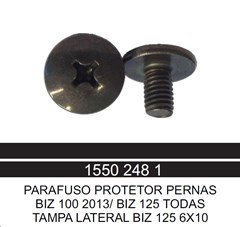 Parafuso 6 X 10 Protetor De Pernas Biz 100 2013 / Biz 125 Todas / Tampa Lateral Biz - Jc Maxi Br