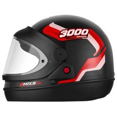 Capacete Mixs New Automatic 3000 Fechado - Vermelho 58