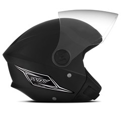 Capacete Mixs Way Aberto - Preto Fosco 58