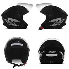 Capacete Mixs Way Aberto - Preto 60