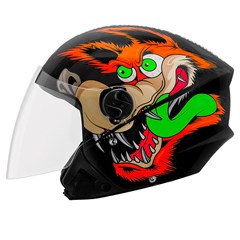 Capacete Protork Liberty New Three Coyote Aberto - Preto 58