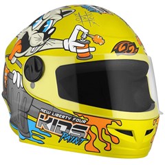 Capacete Protork Infantil Libery Four Kids Paint - Amarelo Fosco 54