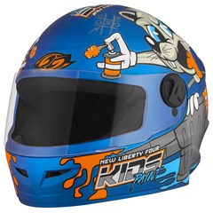 Capacete Protork Infantil Libery Four Kids Paint - Azul Fosco 54