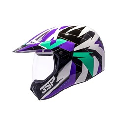 Capacete Bieffe 3 Sport Hills - Branco/Roxo 56