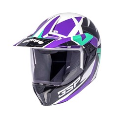 Capacete Bieffe 3 Sport Hills - Branco/Roxo 56