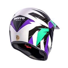 Capacete Bieffe 3 Sport Hills - Branco/Roxo 56