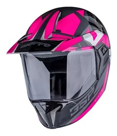 Capacete Bieffe 3 Sport Hills - Cinza/Pink 56