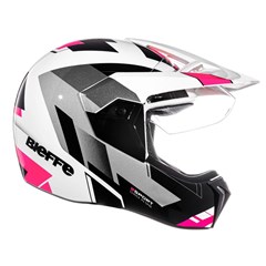 Capacete Bieffe 3 Sport React - Branco/Pink 56