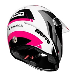 Capacete Bieffe 3 Sport React - Branco/Pink 56