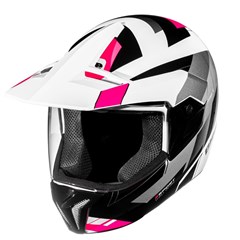 Capacete Bieffe 3 Sport React - Branco/Pink 56