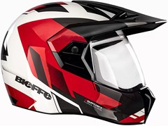 Capacete Bieffe 3 Sport Hills - Branco/Rubro 60