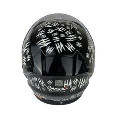 Capacete Asx City Fun Brilho Fechado - Preto/Branco - 58