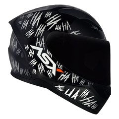 Capacete Asx City Fun Brilho Fechado - Preto/Branco - 58