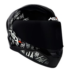 Capacete Asx City Fun Brilho Fechado - Preto/Branco - 58