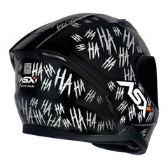 Capacete Asx City Fun Brilho Fechado - Preto/Branco - 60