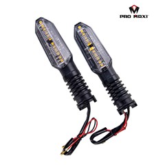 Pisca Led Yamaha Modelo Cb 250 Twister Para Fazer/Factor/Xtz 250 Cristal (Sequencial/Com Borracha/Encaixe) - Pro Maxi