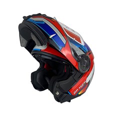 Capacete Gp Tech A118 Sv Fusion Escamoteavel (Com Oculos) - Vermelho/Azul 58