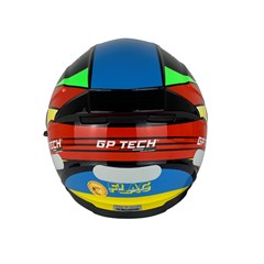 Capacete Gp Tech Of669 Flag Aberto - Amarelo/Verde 58