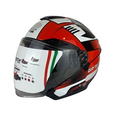 Capacete Gp Tech Of669 Flag Aberto - Vermelho 58