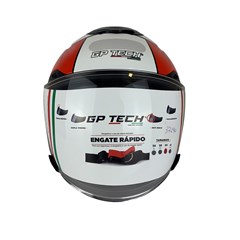 Capacete Gp Tech Of669 Flag Aberto - Vermelho 58