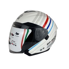 Capacete Gp Tech Of669 Range Aberto - Branco/Azul 58