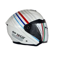 Capacete Gp Tech Of669 Range Aberto - Branco/Azul 58