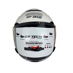 Capacete Gp Tech Of669 Range Aberto - Branco/Azul 58