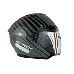 Capacete Gp Tech Of669 Range Aberto - Titanium Cinza 58