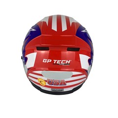 Capacete Gp Tech Of669 Usa Aberto - Azul/Vermelho 58