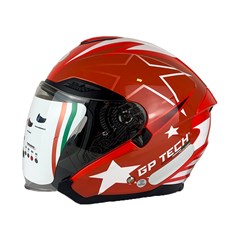 Capacete Gp Tech Of669 Usa Aberto - Vermelho 58