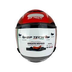 Capacete Gp Tech Of669 Usa Aberto - Vermelho 58