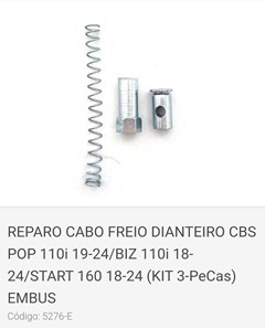 Reparo Cabo De Freio Dianteiro Combinado Pop 110 2019-2024/Biz 110 - Embus/Ellion