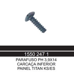 Parafuso 3,9 X 14 Ph Carcaca Inferior Painel Titan 125 1995 A 1999/Today 89/94/Titan Ks/Es/Kse 00/04/Fan 125 - Jc Maxi Br